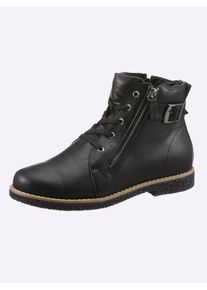 Andrea Conti Damen Schnürstiefelette, Gr. 38, schwarz, Leder, Glattleder, modisch, Schuhe