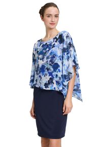 Vera Mont Damen Cocktailkleid "Vera Mont Cocktailkleid mit Blumenprint", blau, elegant, Gr. 40, Obermaterial: 100% Polyester. Futter: 100%