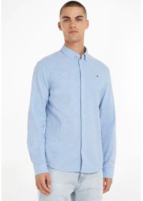 Tommy Jeans Herren Langarmhemd "TJM Slim Stretch Oxford Shirt", blau, casual, Gr. S, Web, Obermaterial: 98% Baumwolle, 2% Elasthan, Hemden, mit