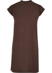 Urban Classics Damen Shirtkleid "Urban Classics Damen Ladies Turtle Extended Shoulder Dress", braun, klassisch, Gr. 4XL, unifarben, 100% Baumwolle,