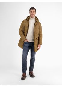 Lerros Herren Steppjacke "Lerros Lange Steppjacke im Parka-Design, dick gefüttert", braun, Gr. L, 100% Polyester, Jacken, Wasser- und windabweisend,