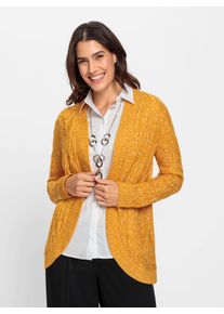 Inspirationen Damen Cardigan, gelb, Gr. 36, meliert, 100% Polyacryl, Strickjacken