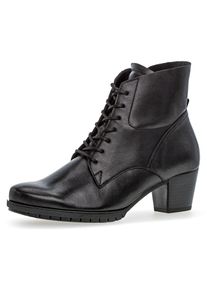 Gabor Damen Schnürstiefelette "Palma", Gr. 38, schwarz, Nappaleder, unifarben, klassisch, Schuhe, mit Innenreißverschluss
