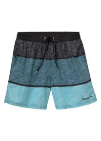 Bench. Kinder Badeshorts "Mac Kids", schwarz, Gr. 170, Microfaser, Polyester, Badehosen, mit Melangeoptik