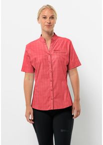 Jack Wolfskin Damen Kurzarmbluse "NORBO S/S SHIRT W", rot, Gr. XS, OBERSTOFF: 95% POLYAMID, 5% ELASTHAN; LINING: 100% POLYESTER, Blusen