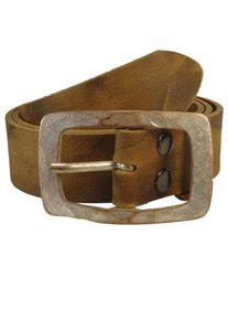 Damen Ledergürtel, braun, modisch, Gr. 100, RETTUNGSRING BY SHOWROOM 019, unifarben, Antik-Look, vintage, Büffelleder, Gürtel, mit austauschbarer