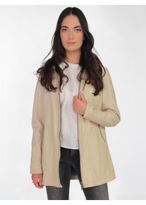 JCC Damen Lederjacke "3102220", beige, Gr. 34, Oberstoff: 100% Leder / Innenfutter: 100% Polyester / Ärmelfutter: 100% Polyester / Kapuze: 100%