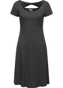 Ragwear Damen Sommerkleid "Lunngo Solid", schwarz, Gr. XL, Obermaterial: 48% Viskose, 47% Polyester, 5% Elasthan, Kleider, leichtes Freizeitkleid mit