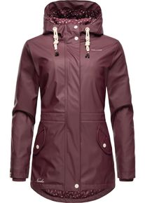 Navahoo Damen Regenjacke "Oceans Heart", rot, modisch, Gr. M, Oberstoff: 70% Polyester, 30% Polyurethan, Futter: 100% Polyester, Wattierung: 100%