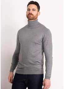 Herren Rollkragenpullover, grau, Basic, Gr. M, PETROL INDUSTRIES, meliert, Obermaterial: 80% Viskose, 20% Polyamid, Pullover, ein Must-have
