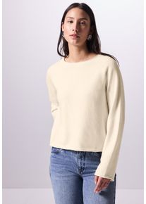Damen Strickpullover, beige, casual, Gr. 40, STREET ONE STUDIO, unifarben, Stoff, 33% Polyester, 31% Polyacryl, 24% Baumwolle, 12% Polyamid,