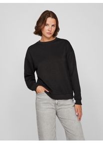 Vila Damen Sweatshirt "VISANDY L/S SWEAT TOP - NOOS", schwarz, casual, Gr. S, unifarben, Sweatware, Obermaterial: 50% Viskose, 44% Polyester, 6%