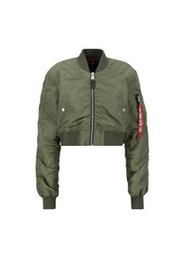Damen Bomberjacke "Alpha Industries Women - Bomber Jackets MA-1 Boxy Wmn", grün, Gr. XL, Alpha Industries, Obermaterial: 100% Nylon, Futter: 100%