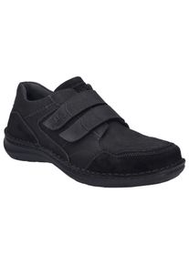 Josef Seibel Herren Klettschuh "New Anvers 85", Gr. 42, schwarz, Leder, klassisch, Schuhe, Freizeitschuh, Halbschuh, Komfortschuh, Klettverschlüsse,