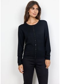 soyaconcept Damen Strickjacke "SC-Dollie446", schwarz, klassisch, Gr. S, leicht glänzend, Strick, Obermaterial: 75% Viskose, 25% Polyamid,