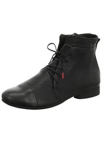 Think! THINK Damen Schnürstiefelette "GUAD 2", Gr. 36, schwarz, Leder, klassisch, Schuhe, Komfortschuh, Freizeitschuh im zeitlosen Design