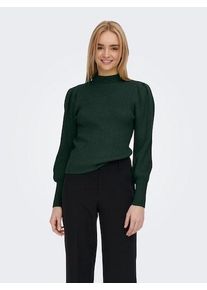 Only Damen Strickpullover "ONLKATIA L/S HIGHNECK PULLOVER KNT NOOS", grün, modisch, Gr. M, unifarben, Strick, Obermaterial: 50% Viskose, 27% Nylon,