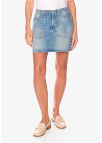 Damen Sommerrock "CALZAN", blau, Gr. 32, Le Temps Des Cerises, 98% Baumwolle, 2% Elasthan, Röcke, mit leichter, modischer Waschung