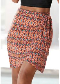 Lascana Damen Minirock, bunt, modisch, Gr. 34, bedruckt, ethno, Jersey, Obermaterial: 95% Viskose, 5% Elasthan, Röcke, mit Ethnoprint, kurzer