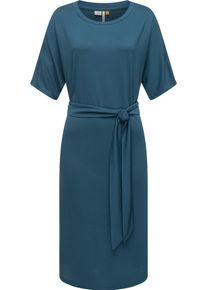 Ragwear Damen Shirtkleid "Pallerma", blau, Gr. XXL, Material: 70% Modal, 30% Polyester, Kleider, stylisches Sommerkleid mit Bindeband an der Taille
