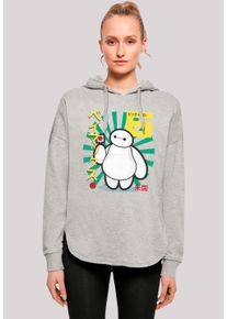 F4NT4STIC Damen Kapuzenpullover "Big Hero 6 Baymax Lollypop", grau, casual, Gr. XL, Obermaterial: 100% Baumwolle, Pullover, Premium Qualität