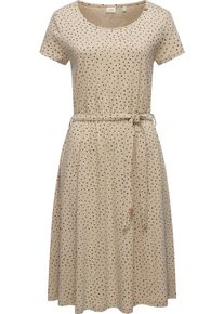 Ragwear Damen Shirtkleid "Olina Dress Organic", beige, feminin, Gr. S, 50% Baumwolle (bio), 50% Lyocell, Kleider, nachhaltiges Sommerkleid mit Print