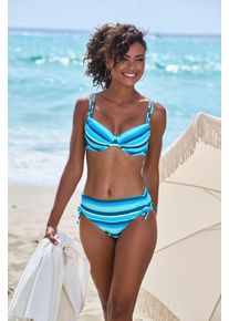 s.Oliver Damen Bügel-Bikini-Top "Fun", blau, Gr. 38, gestreift, Recycling-Polyamid, Bikini-Oberteile, im trendigen Streifen-Design