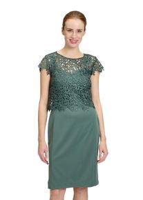 Vera Mont Damen Etuikleid "Vera Mont Etuikleid mit Spitze", grün, elegant, Gr. 44, Obermaterial: 95% Polyester, 5% Elasthan. Futter: 100% Polyester.,