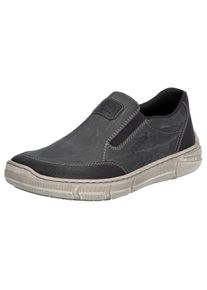 Rieker Herren Slipper, Gr. 42, grau, Lederimitat, sportlich, Schuhe, Slip-on Sneaker, Halbschuh, Schlupfschuh mit beidseitigem Gummizug