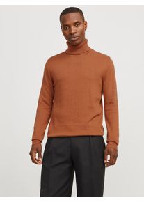 Jack & Jones JACK & JONES Herren Rollkragenpullover "JJEEMIL KNIT ROLL NECK NOOS", braun, modisch, Gr. XS, unifarben, Strick, Obermaterial: 60% Baumwolle, 20%