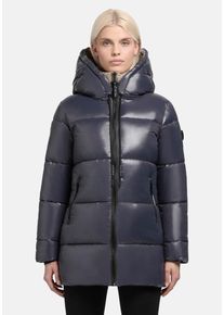 Khujo Damen Kurzmantel "Grana-YM", blau, modisch, Gr. S, Obermaterial: 100% Nylon, Futter: 100% Nylon, Wattierung: 100% Polyester, Mäntel, Glänzender