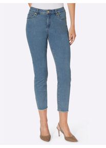 Heine Damen 5-Pocket-Jeans, blau, Gr. 36, unifarben, 95% Baumwolle, 3% Polyester, 2% Elasthan, Jeans