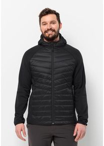 Jack Wolfskin Herren Hybridjacke "ROUTEBURN PRO HYBRID M", schwarz, Gr. XL, 1. OBERSTOFF 100% POLYESTER 2. OBERSTOFF 95% POLYESTER, 5% ELASTHAN