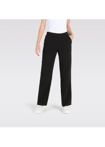 MAC Damen Bootcuthose "CHIARA", schwarz, casual, Gr. 36, Flanell, Obermaterial: 91% Polyester, 9% Elasthan, Hosen, Bootcut-Form in figurbetonter Form