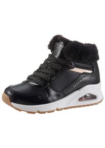 Skechers Kinder Schnürboots "UNO-COZY ON AIR", Gr. 28, schwarz, Lederimitat, modisch, Schuhe, mit Air-Cooled Memory Foam