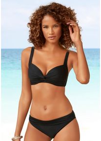 Lascana Damen Triangel-Bikini, schwarz, Gr. 34, unifarben, Polyamid, Bikini-Sets, in Bralette-Form