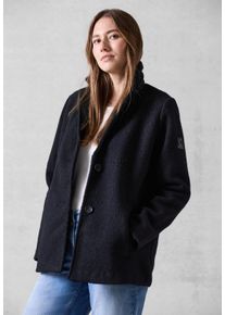 Cecil Damen Kurzmantel, blau, casual, Gr. XXL, unifarben, Stoff, 100% Polyester, Mäntel, in Unifarben