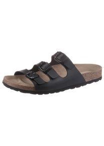 ANISTON SHOES Damen Pantolette, Gr. 40, schwarz, Lederimitat, unifarben, klassisch, Schuhe, Gartenschuh, Berufsschuh, Hausschuh mit