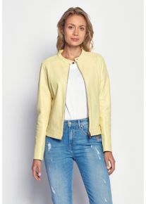 Maze Damen Lederjacke "Summerset", gelb, Gr. XL, Obermaterial: 100% Leder, Lamm / Futter: 100% Polyester, Jacken