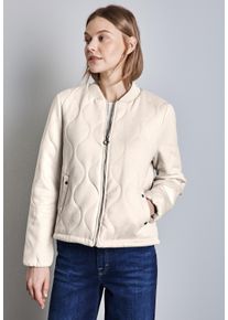 Street One Damen Steppjacke, beige, casual, Gr. 46, unifarben, Stoff, Obermaterial: 94% Polyester, 6% Elasthan; Futter: 100% Polyester, Jacken, aus