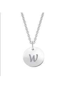 ONE ELEMENT Damen Ketten-Anhänger "Buchstabe W Buchstaben Anhänger aus 333 Weißgold Ø 11,0 mm", W, Weißgold 333-Gold, silber, Weißgold 333, Gold,