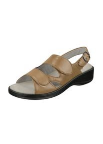 Natural Feet Damen Sandale "Cornelia", Gr. 37, braun, Lederimitat, casual, Schuhe, mit bequemem Sola-Stretch