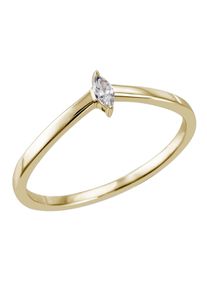 Firetti Damen Fingerring "Schmuck Geschenk Silber 925 Silberring Ring Navette gefasst glitzernd", 50, Silber 925 (Sterlingsilber), 1,4mm, gold,