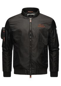 STONE HARBOUR Herren Bomberjacke "Berkoo", schwarz, modisch, Gr. XL, Obermaterial: 100% Nylon, Futter: 100% Polyester, Wattierung: 100% Polyester,