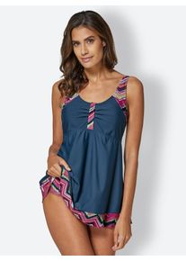 feel good Damen Tankini-Top, blau, Gr. 38, Elasthan, Polyamid, Bikini-Oberteile