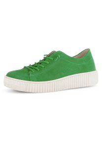 Gabor Damen Slip-On Sneaker, Gr. 40, grün, Ziegenveloursleder, unifarben, casual, Schuhe, Freizeitschuh, Halbschuh, Slipper mit Best