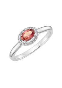 Herren Silberring "Ziersteine, Zirkonia weiß, Silber 925", 54, Silber 925 (Sterlingsilber), orange, Giorgio Martello MILANO, Silber 925