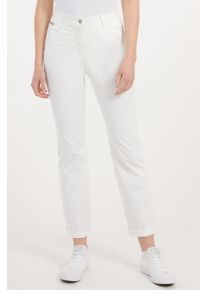 Recover Pants Damen Stoffhose "COLETTE", weiß, Gr. 42, unifarben, 97% Baumwolle;3% Elasthan, Hosen, mit tonig bestickten Taschenblenden