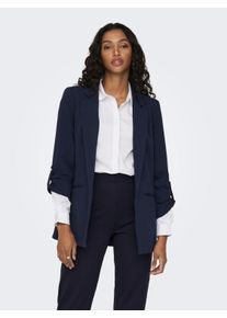 Only Damen Kurzblazer "ONLKAYLE-ORLEEN 3/4 BLAZER TLR NOOS", blau, modisch, Gr. 34, unifarben, Web, Obermaterial: 92% Polyester, 8% Elasthan, Blazer