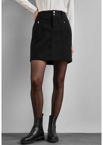 Street One Damen Minirock, schwarz, casual, Gr. 42, unifarben, Stoff, 90% Polyester, 10% Viskose, Röcke, mit Doppelknopf